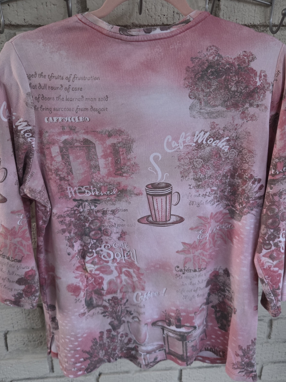 Allison Daley Pink Graphic V-Neck Top - Picture 9 of 9